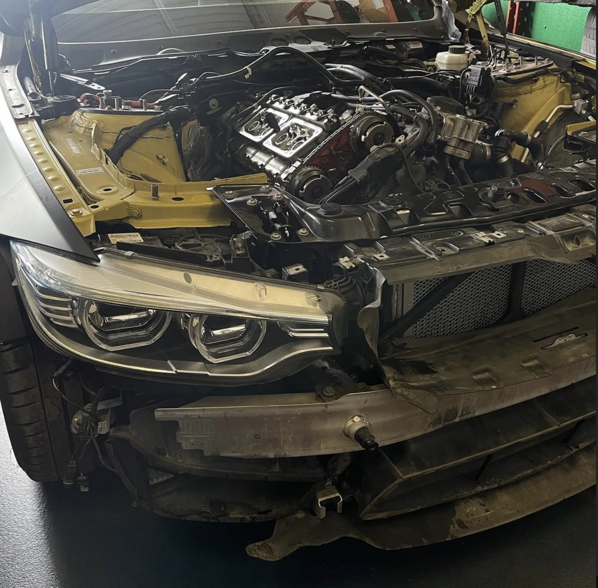 BMW engine bay work