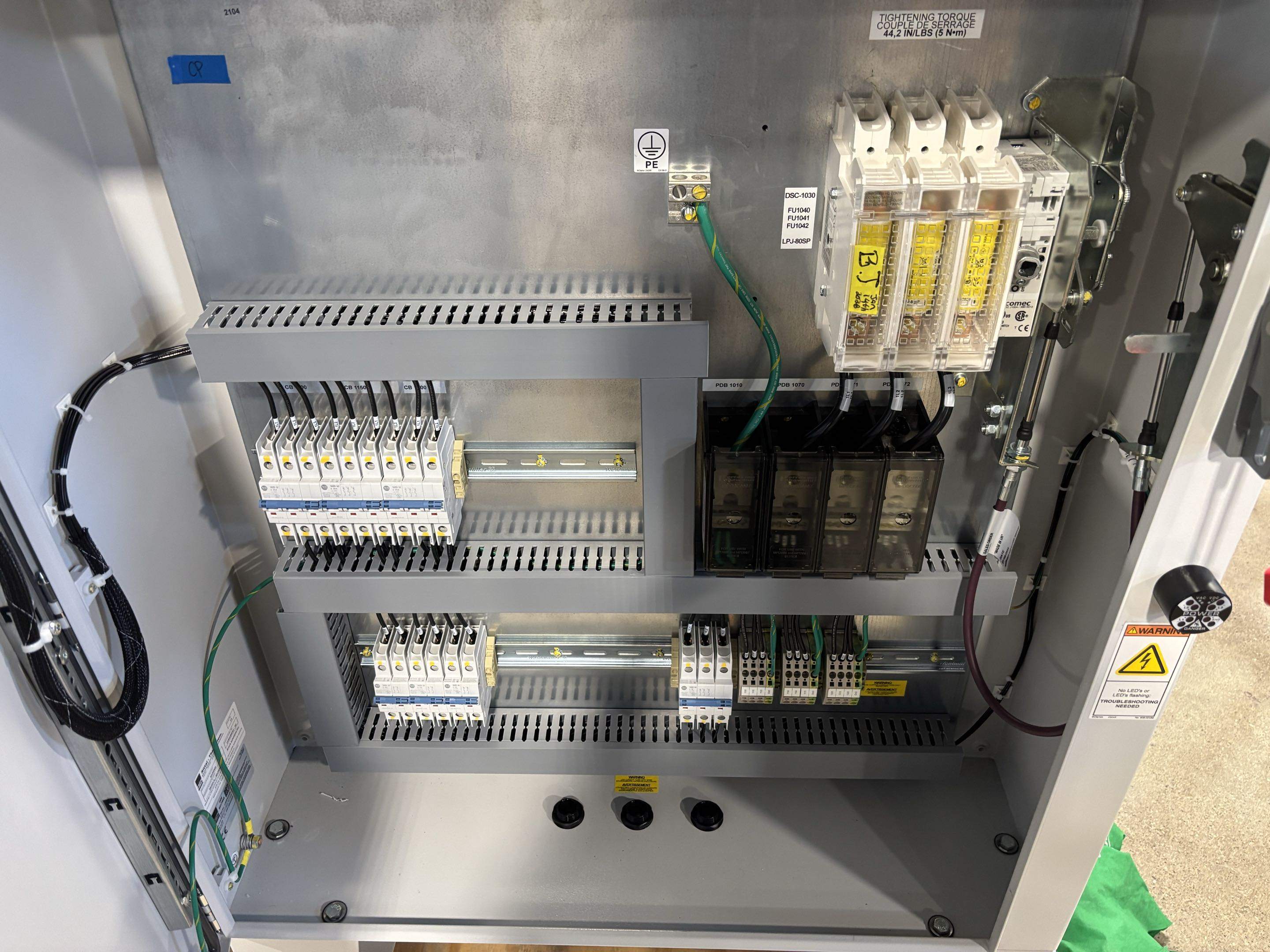 Control panel interior